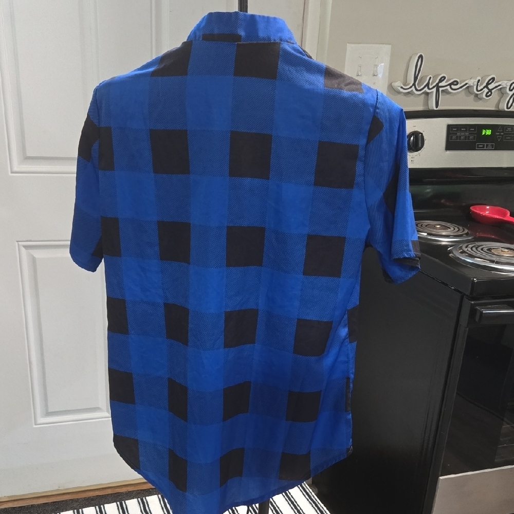Blue and Black Checkered Shirt - Picture 2 of 3